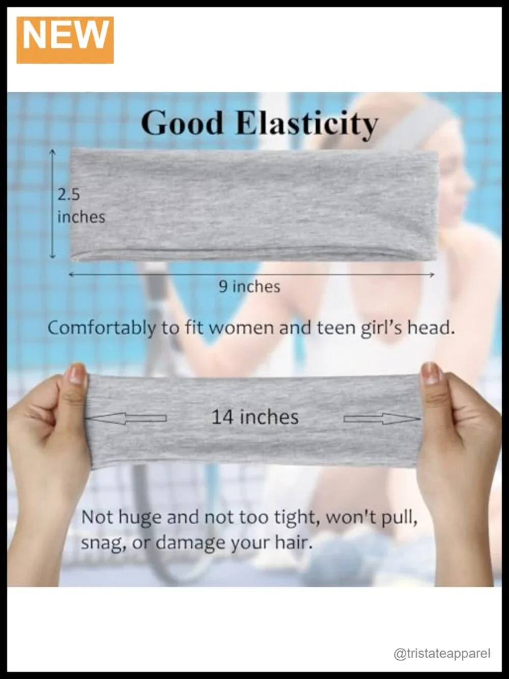 7-Piece Stretchy Cotton Headband Set for Women - Non-Slip Yoga & Sports